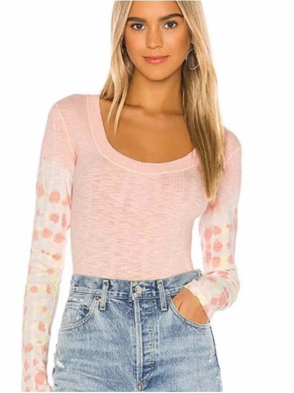 We the Free Misty Mountain Tie Dye Sleeves Size M